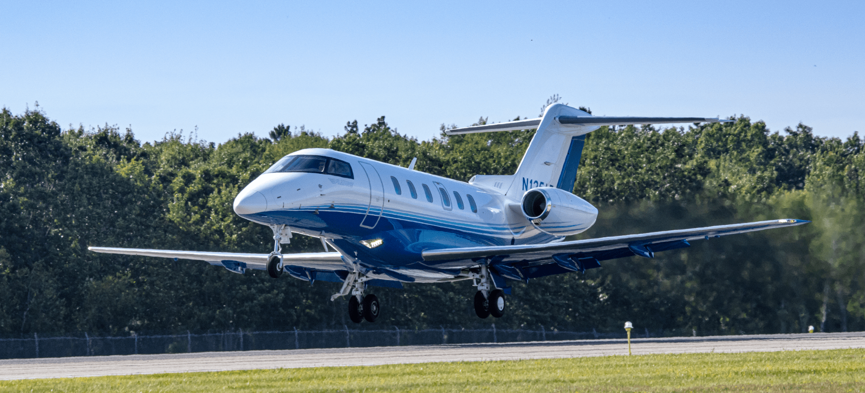 PC-24 takeoff from runway